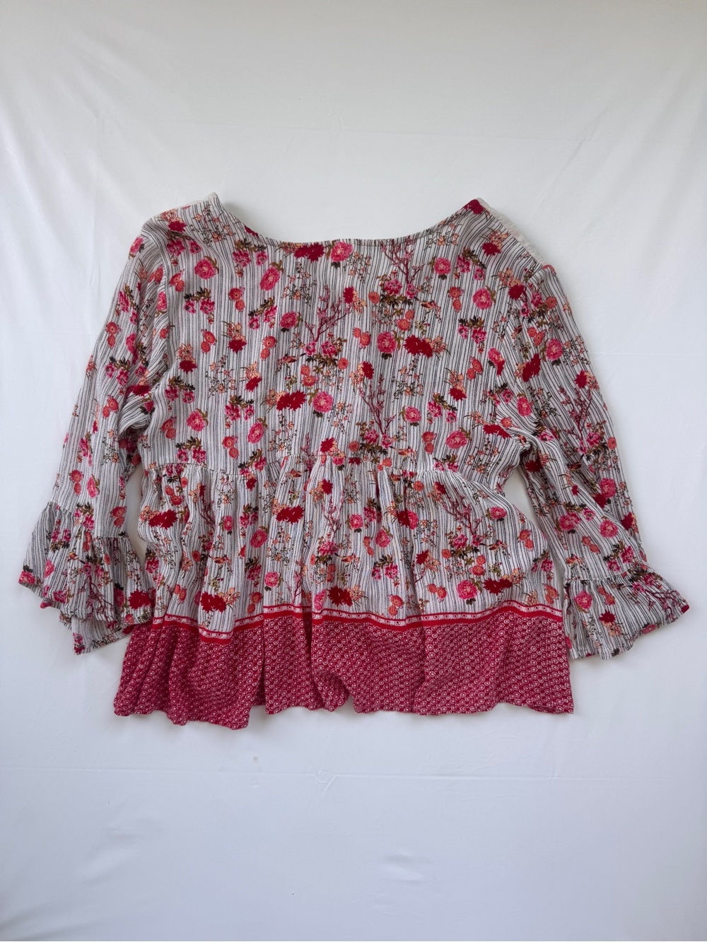 Raga Anthropologie Primrose Printed Embroidered Boho Blouse Medium - Picture 4 of 8